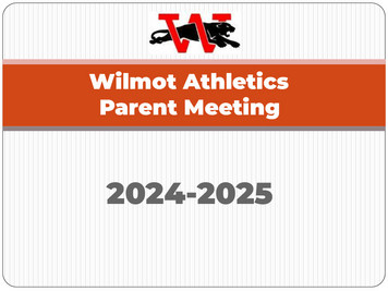 Wilmot Athletics Parent Meeting Powerpoint Slide 1